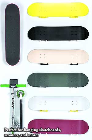 EZ-Rack: Perfect for hanging skateboards, scooters, and more!